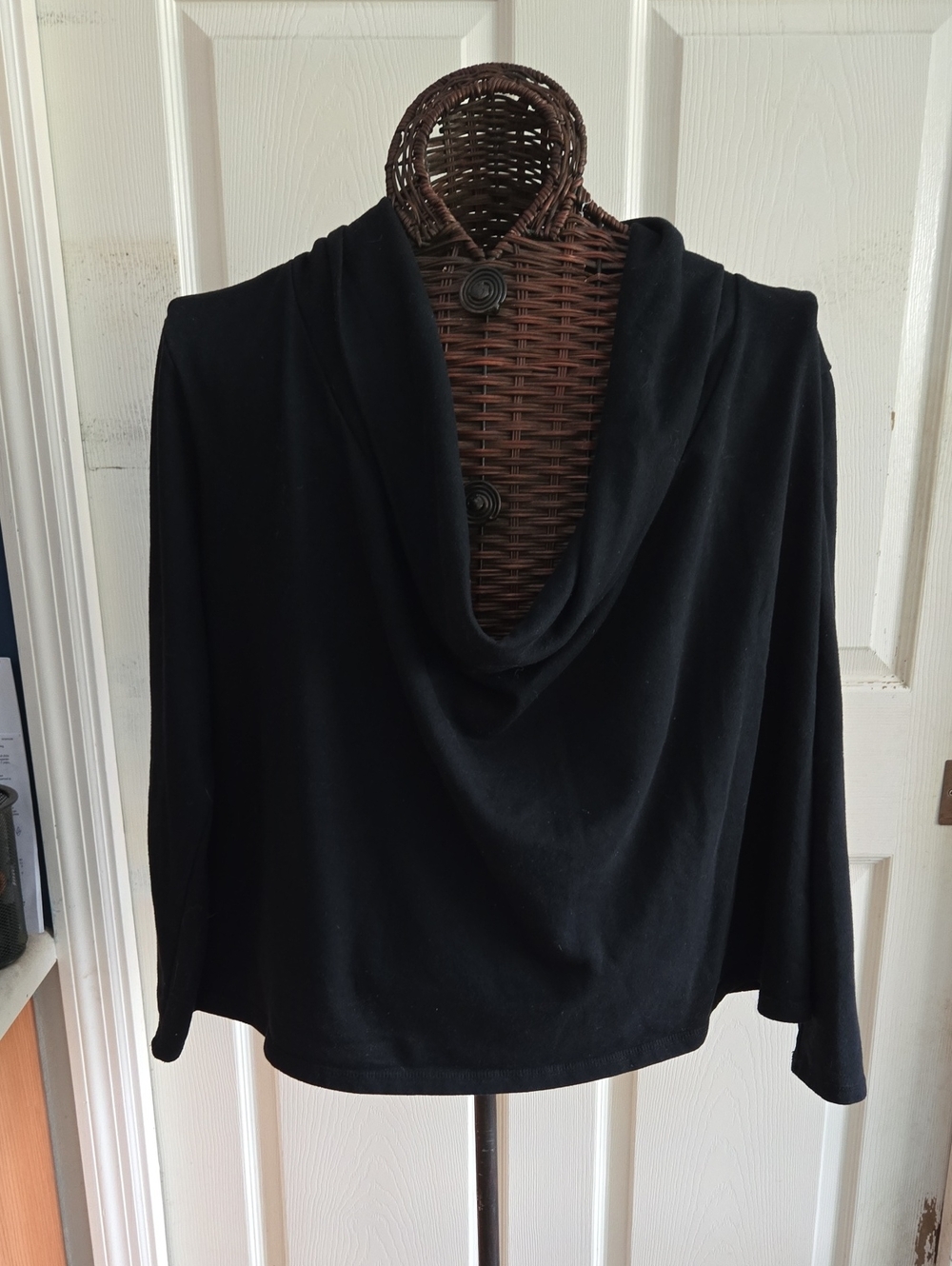 Champion Black Cowl Neck Women's Sweatshirt-Size XL